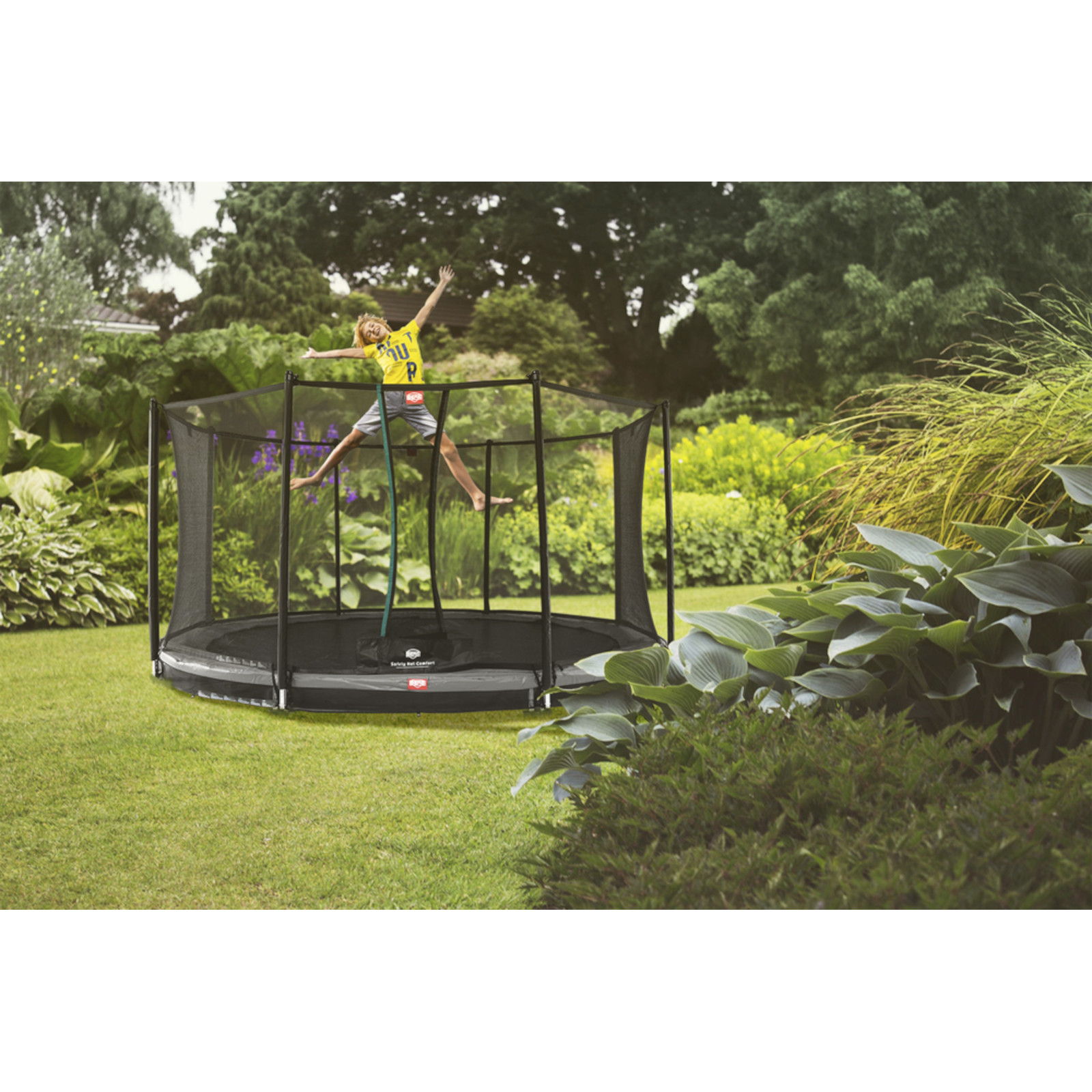 rustig aan Huiskamer versieren Berg trampoline InGround Favorit incl. safety net Comfort 330 cm - Fitshop