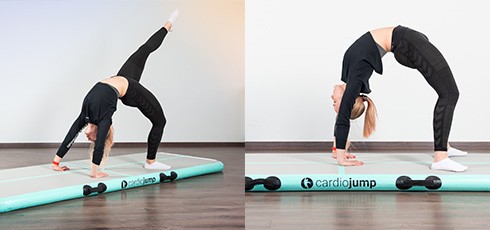 cardiojump Airtrack matte med luftpumpe Multifunksjonell sports- og lekematte