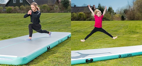 Colchoneta cardiojump Airtrack con bomba de aire Entrena en cualquier momento y lugar