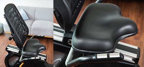 cardiostrong sitte -ergometersykkel BC60 Større komfort takket være rygglene