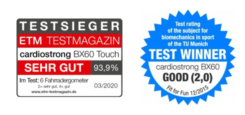 cardiostrong Ergometer BX60 Touch Testsieger im ETM-Ergometer-Test 03/2020
