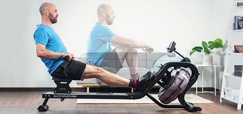 Vogatore cardiostrong Baltic Rower Pro Seduta ad altezza confortevole