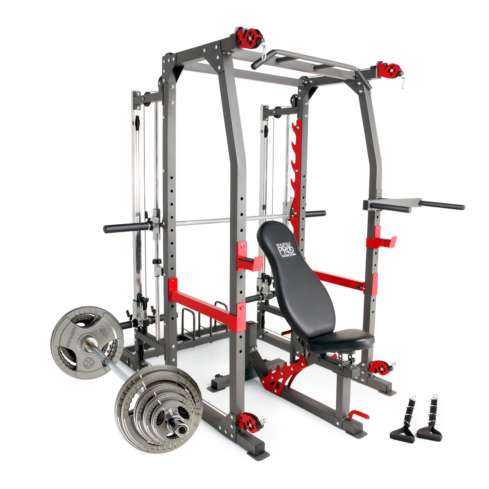 Marcy Pro Smith - Banco de pesas para máquina para gimnasio en casa,  sistema de entrenamiento