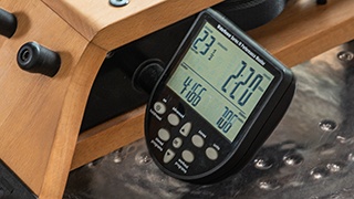 WaterRower Rudergerät Buche Natur Smarter Trainingspartner: der S4 Leistungsmonitor