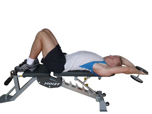 Pull-over with a dumbbell 2